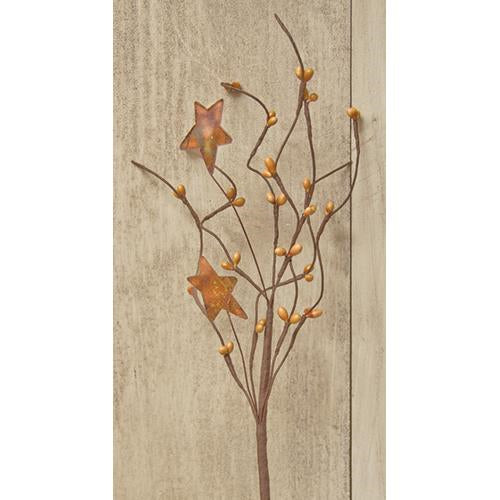 Old Gold Pip & Star Pick 12" (Pack of 4)