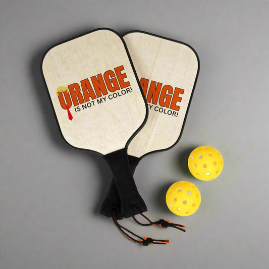 Orange Is Not My Color Pickleball Set | Funny Paddle Kit