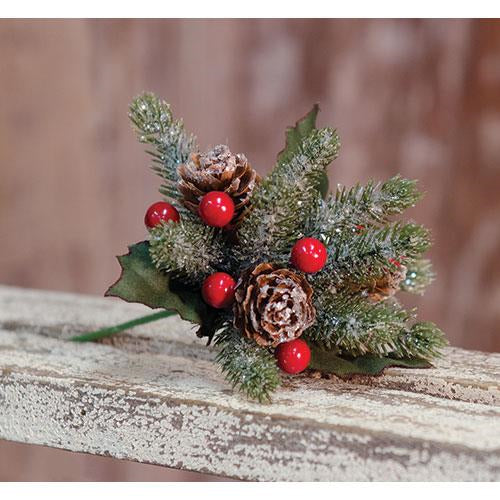 Icy Berries Mini Cone Pick 8" (Pack of 4)