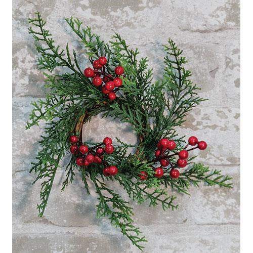 Red Cedar Berries Ring 2" (Pack of 4)