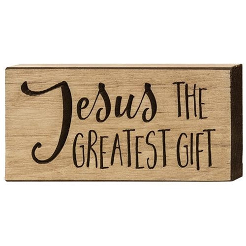 Jesus the Greatest Gift Engraved Block 3.5" x 8" (Pack of 4)