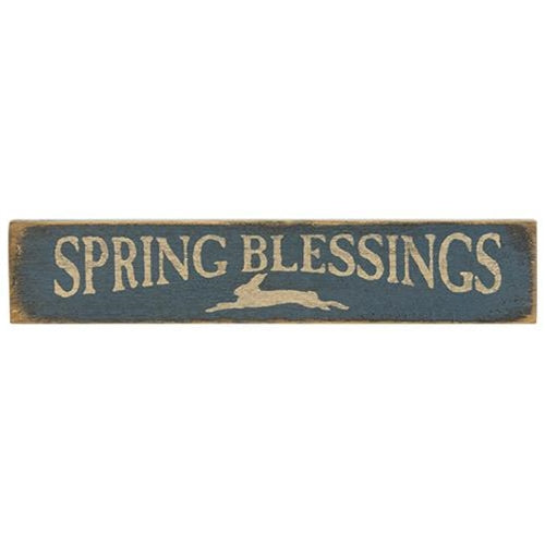 Spring Blessings Sign Blue (Pack of 4)