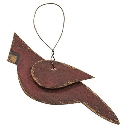 Rustic Cardinal Ornament (Pack of 4)