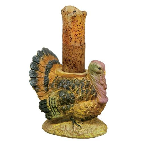Turkey Taper Holder w/Candle (Pack of 4)