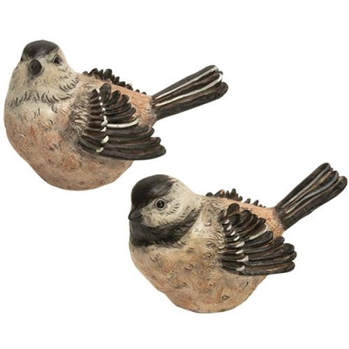Resin Brown Bird 2 Asstd. (Pack of 4)