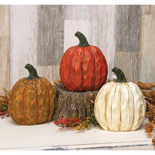 Resin Pumpkin 6-1/2" 3 Asstd. (Pack of 2)