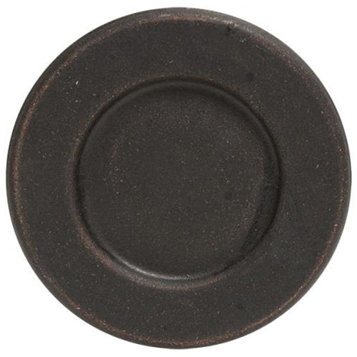 6" Black Weathered Plate w/ Rim (Pack of 4)