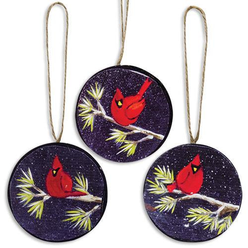 Cardinal Ornament 3 Asstd. (Pack of 4)