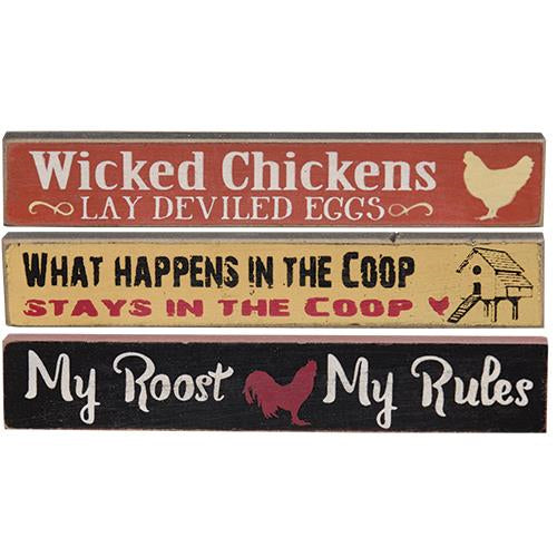 My Roost My Rules Mini Stick 3 Asstd. (Pack of 4)