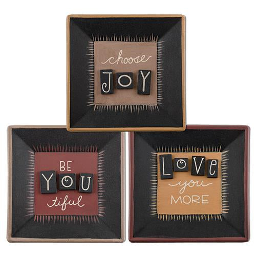*Choose Joy Square Plate 3 Asstd. (Pack of 2)