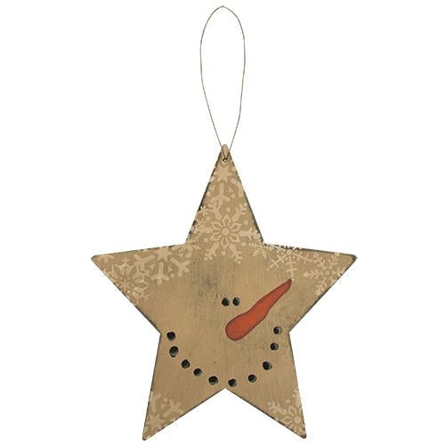 Snowman Star Ornament (Pack of 4)