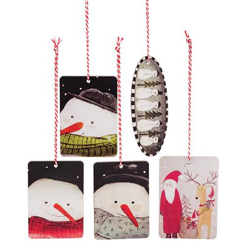 5/Set Snowman Head Tags (Pack of 4)
