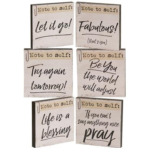 Note to Self Block 6 Asstd. (Pack of 4)