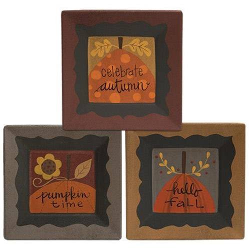 Celebrate Autumn Plate 3 Asstd. (Pack of 4)