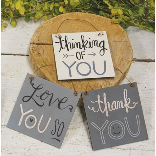 Thinking of You Ornament 3 Asst. (Pack of 4)
