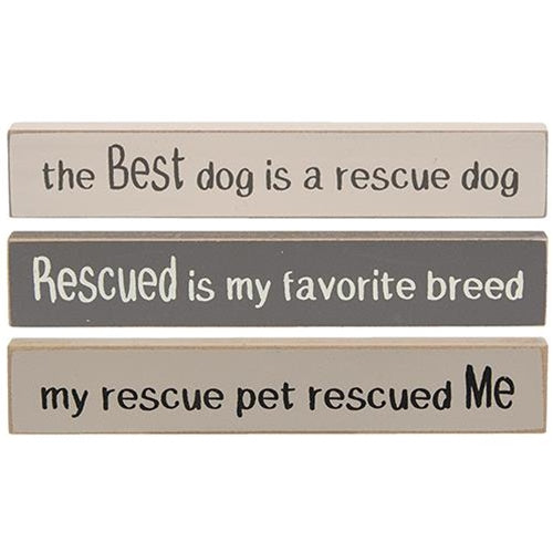 Farmhouse Colors Rescue Dog Mini Stick 3 Asstd. (Pack of 4)