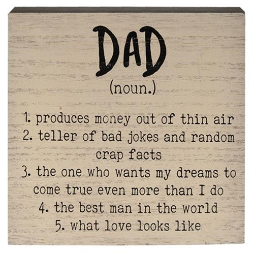 Dad Definition Box Sign (Pack of 4)