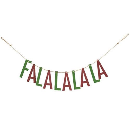 "Fa La La" Wooden Garland (Pack of 4)