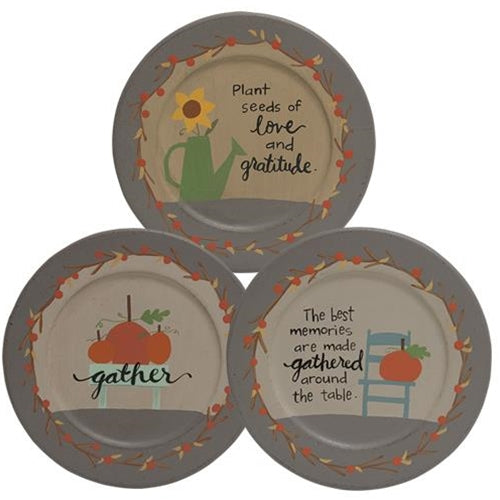 Gathered Around the Table Plate 3 asstd. (Pack of 4)