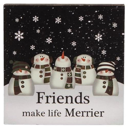 2/Set Friends Make Life Merrier Blocks (Pack of 4)
