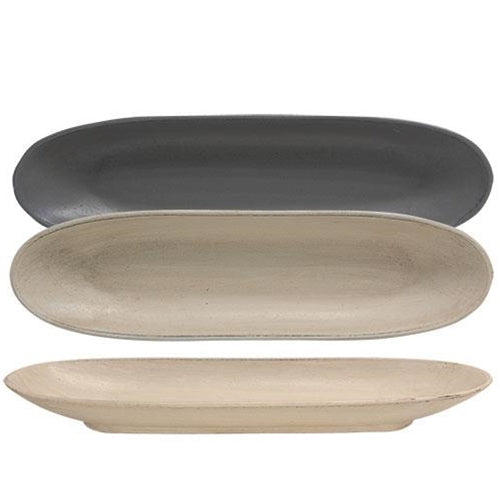 Farmhouse Colors Oval Tray 3 Asstd. (Pack of 4)