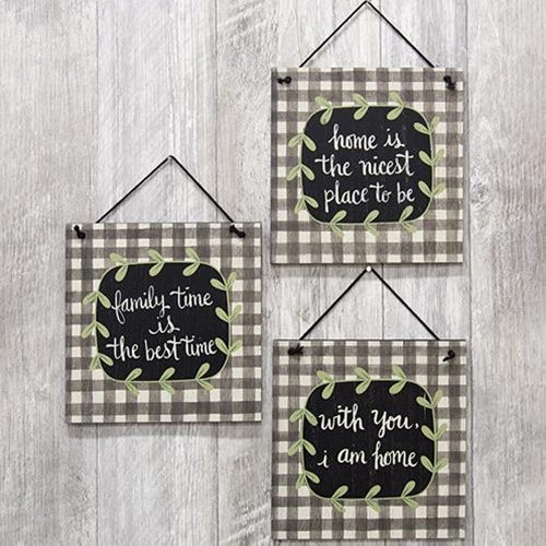 Family Time Is The Best Time Wooden Hanger 3 asstd. (Pack of 4)