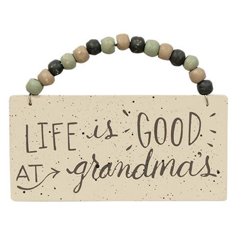 Life is Good at Grandma's Beaded Ornament 3 Asstd. (Pack of 4)