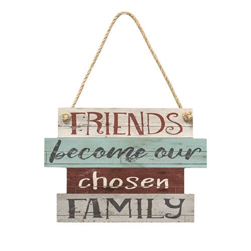 Chosen Family Slat Look Hanging Sign (Pack of 4)