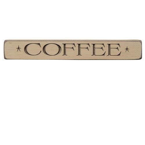 Coffee Engraved Block 12" (Pack of 4)