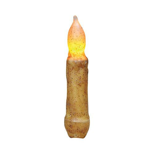 4" Burnt Ivory LED Taper (Pack of 4)