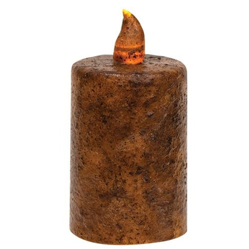 Burnt Mustard Timer Pillar 3" H x 2" Dia. (Pack of 4)