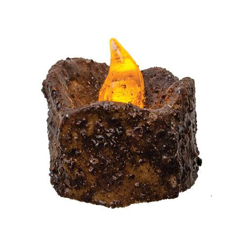 Flicker Burnt Mustard Timer Tealight (Pack of 4)