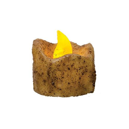 Flicker Burnt Ivory Timer Tealight (Pack of 4)