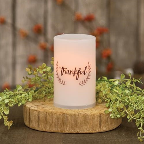 Thankful Pillar White (Pack of 4)