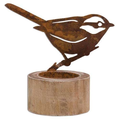Rusty Bird Tealight Holder 4" (Pack of 4)
