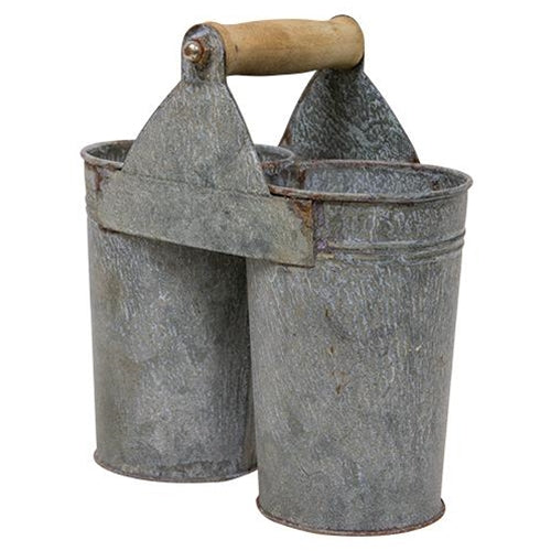 Washed Galvanized Flower Cans (Pack of 4)