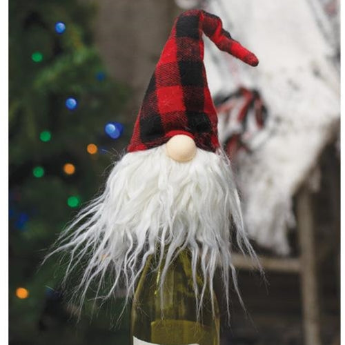 Red & Black Plaid Gnome Bottle Topper (Pack of 4)