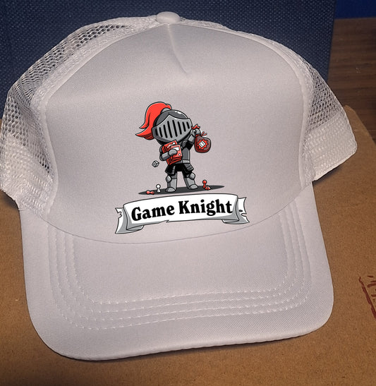 Adjustable Trucker Baseball Cap with Game Knight Design