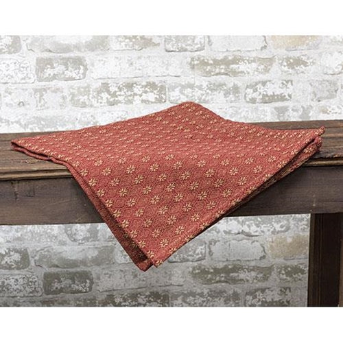 Packsville Rose Table Square 34" Cranberry & Tan