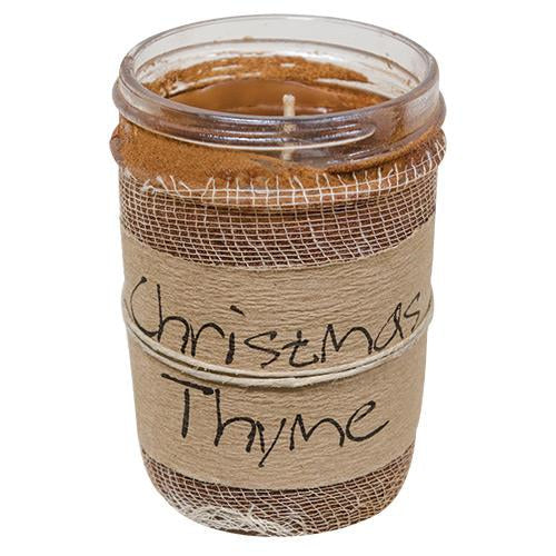 Christmas Thyme Jar Candle 8oz (Pack of 2)