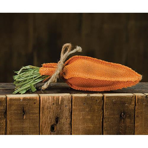 Small Burlap Stuffed Carrot 8" (Pack of 4)