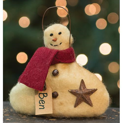 Ben Snowman Ornament (Pack of 4)