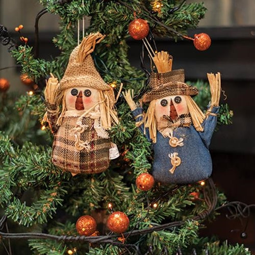 Scarecrow Ornament 2 asst. (Pack of 4)