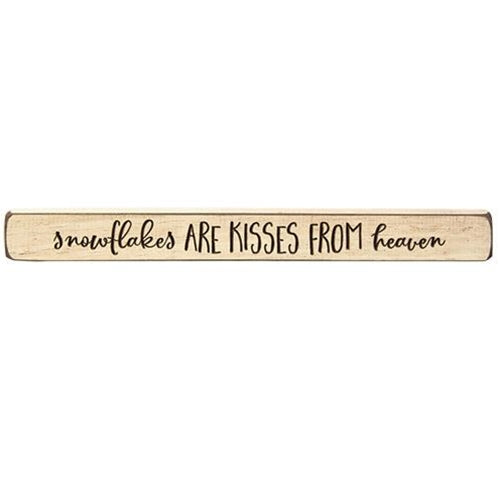 Snowflakes Are Kisses From heaven Engraved Block 1.75" x 18" (Pack of 4)