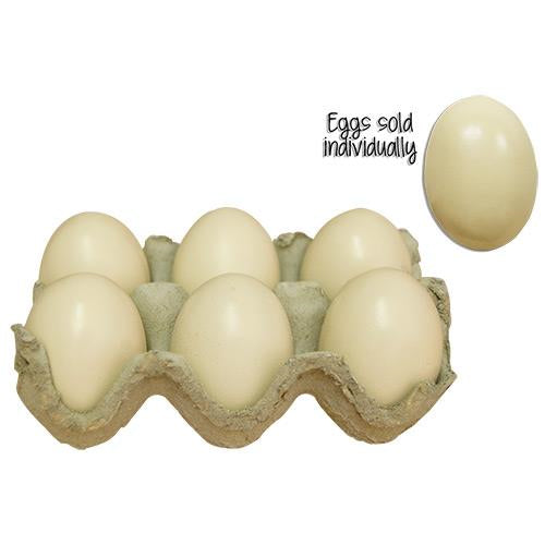 White Resin Egg - Sold Individually (Pack of 4)