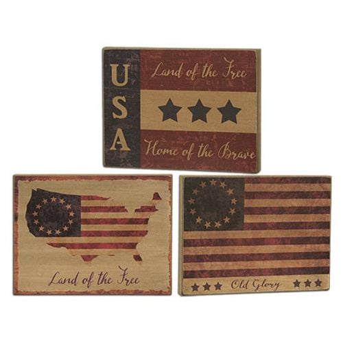 Land of the Free Block 3 Asstd. (Pack of 4)