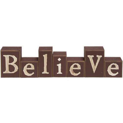 Believe Wood Blocks (Pack of 4)