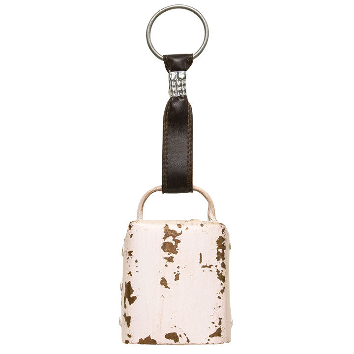 Aged White Rustic Cowbell (Pack of 4)