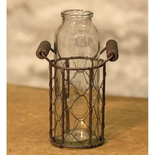 Bottle w/ Wire Basket (Pack of 4)