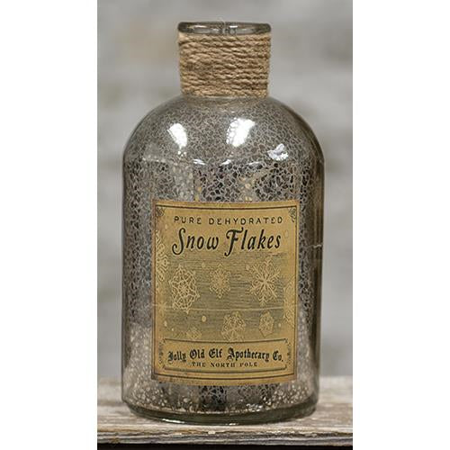 Snowflakes Silver Bottle 8x4 (Pack of 4)